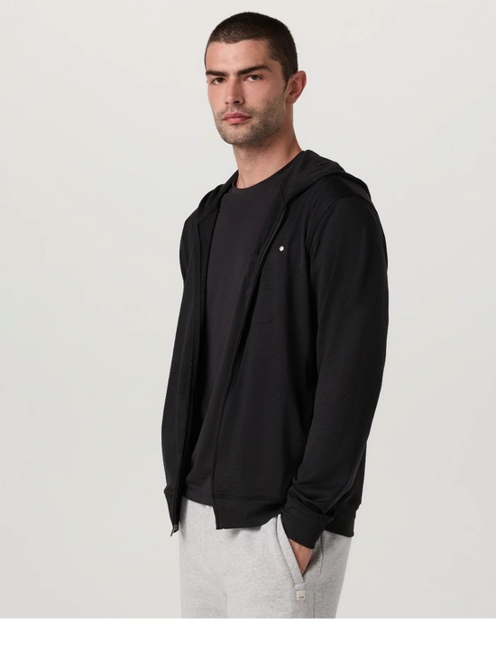 Vuori Other - Vuori Ponte Black Heather Zip Hoodie, size medium